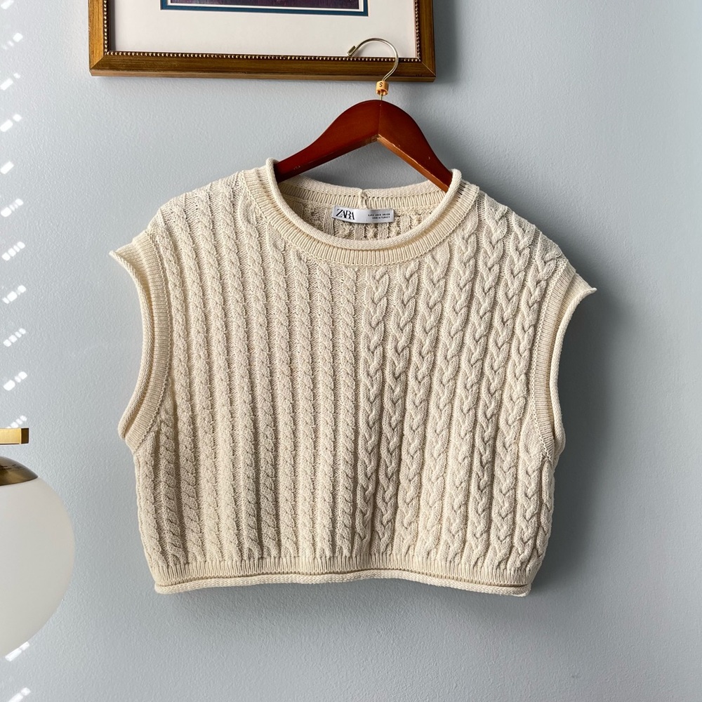 Zara Knit Cropped Sweater